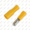 FRD5.5-195 6.0mm PVC Fully Insulated Bullet Type Female/Male Crimp Terminal Connector Yellow