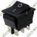 KCD4 33x25 ON-OFF DPDT 16A Rocker Switch 2 Position Black 6-Pin